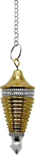 Vista 17 de Péndulos de metal curativos de Amazing Gemstone para adivinaci��n, cúpula dorada de acero de cobre de alta energía, péndulo de bronce, péndulos