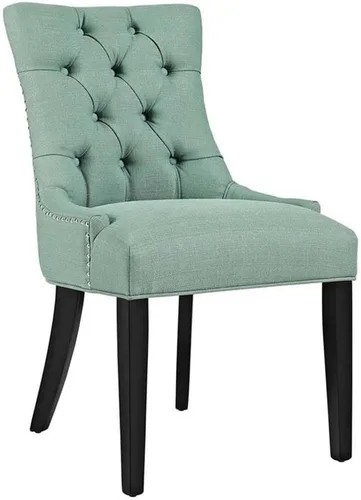 Vista 6 de Modway Regent Modern - Silla auxiliar de comedor, elegante tapizada con botones y ribete de cabeza de clavo, color gris claro