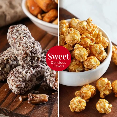 Vista 4 de Broadway Basketeers Cesta de regalo de comida de cumpleaños, 4 cajas de torre, caja de aperitivos, dulces y salados para fiestas, mejores deseos