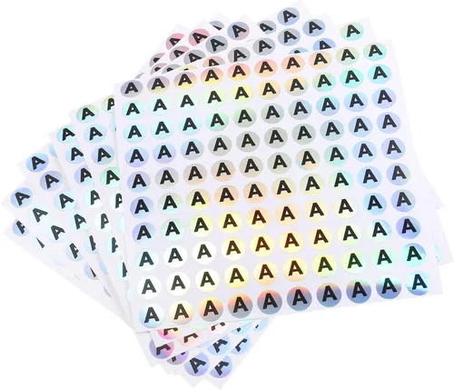 Vista 43 de MECCANIXITY Adhesivos con letras mayúsculas láser, letras mayúsculas de 3/8 pulgadas, letras del alfabeto E redondas, calcomanías reflectantes