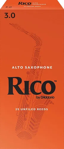 Vista 12 de D’Addario Woodwinds, juncos para saxofón Rico, saxofón alto, RJA0315, resistencia 1.5, paquete de 3