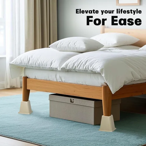 Vista 6 de ANNKUT Elevadores de cama resistentes de 6 pulgadas, elevadores de muebles para escritorio, silla, mesa o sofá, elevadores de sofá, soporta hasta