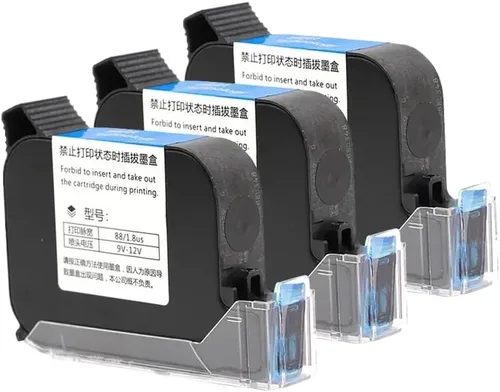 Vista 8 de 12.7mm 2588 JS12 42ML Black Red Blue Green Ink Cartridge Universal for Handheld Inkjet Printer Quick Drying Print Height Compatible with Standard