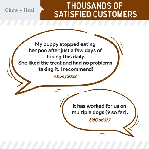 Vista 4 de No Poo Chews - Masticables para perros, 120 masticables suaves, sabor a pollo, sin picaduras de caca, tratamiento de coprofagia para perros