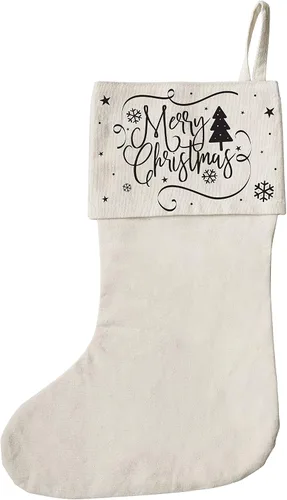 Vista 12 de The Cotton & Canvas Co. calcetín de Navidad para regalos, bolsa de regalo y decoraciones navideñas Bebé