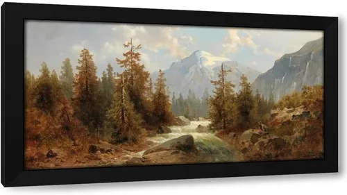Vista 2 de ArtDirect Scene of the Engadine 20x10 UnFramed Museum Art Print Poster Ready for Framing by Josef Thoma (Austrian, 1828–1899)