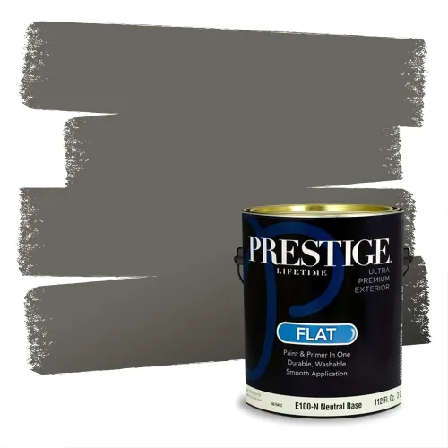 Vista 19 de Prestige Paints - Pintura exterior e imprimación en uno, 1 galón, plano, compatibilidad comparable con el color menta «Whipped Mint» de Behr