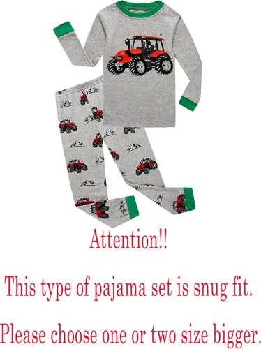 Vista 2 de Family Feeling Kids & Toddler Boys Pajamas 2 Piece Pjs Set 100% Cotton Sleepwear