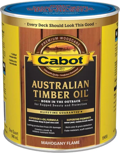 Vista 21 de Cabot Aceite de madera australiano, natural, 1 cuarto de galón