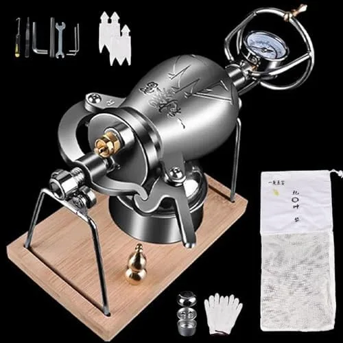 304 Stainless Steel Vintage Popcorn Machine, Mini Handheld Popcorn Popper for Family Gatherings, Parties & Fun, 100ml Capacity, Retro Style Snack