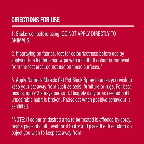 Vista 3 de Nature's Miracle Advanced Platinum - Aerosol repelente de bloques de mascotas para gatos, 8 onzas, ayuda de entrenamiento en interiores para gatos