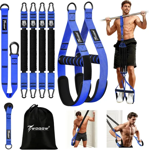 Vista 10 de Pull Up Assistance Bands, Heavy Duty Resistance Bands with Handles, Exercise Band with Door Anchor, Adjustable Workout Band Set for Pull Up Bar