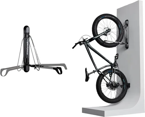 Steadyrack Soporte para Bicicletas para Bicicletas de Neumáticos Anchos - El Soporte de Pared Vertical Original para Bicicletas - Se Adapta a