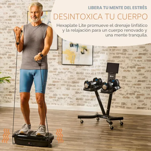 Vista 5 de Lifepro HexaPlate Lite Vibration Plate Exercise Machine with Magnetic Acupoints - Full Body Vibration Platform for Beginners and Recovery