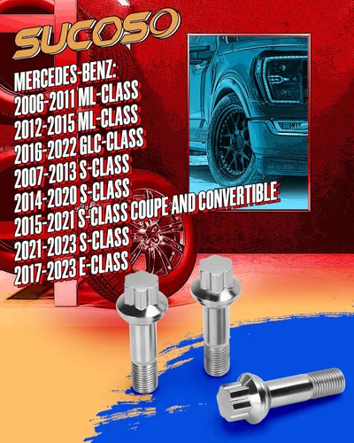 Vista 11 de Pernos de orejeta 12x1.25, tuercas de espárragos de rueda OEM negras compatibles con Jeep Renegade 2015-2025, juego de 20 pernos de orejeta de rueda