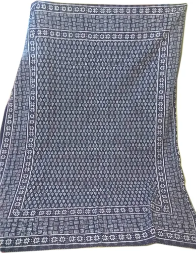 Vista 2 de crafts creation Colcha Kantha de tamaño Queen Indigo azul vintage hecho a mano con estampado índigo Kantha