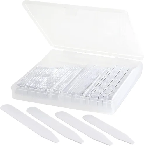 100 estancias de cuello de plástico para hombres camisa de vestir de 2 pulgadas, 2.2 pulgadas, 2.5 pulgadas, 2.7 o 3 pulgadas