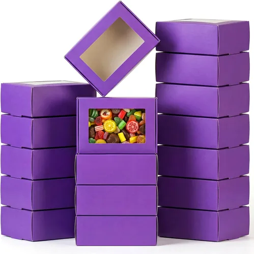 Vista 36 de Zonon 30 piezas de cajas de jabón para embalaje casero, mini cajas de regalo de papel kraft con ventana para panadería, caramelos, fabricación