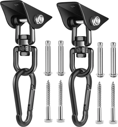 Kit de Colgado de Columpio para Porche Velomill, Colgador Giratorio 360° con Capacidad de 1200 libras para Columpios de Porche, Hamacas, Silla