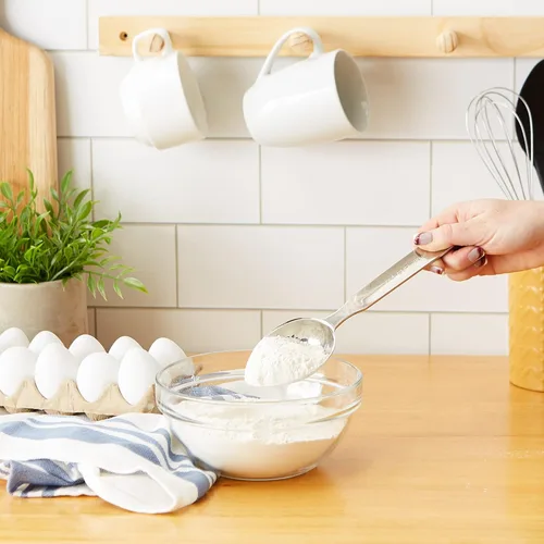 Vista 5 de RSVP International Endurance cuchara medidora ovalada, 1/4 taza, acero inoxidable