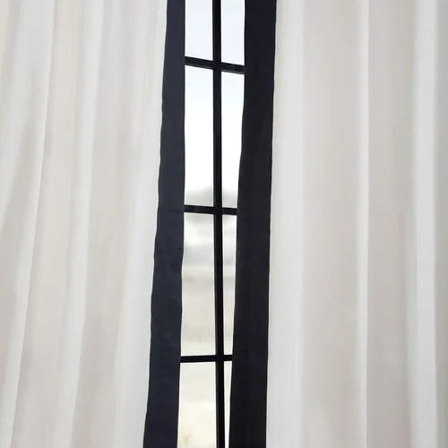 Vista 8 de HPD Half Price Drapes PRCT-VC1713-84-GR - Cortinas de algodón con ojales estampadas para sala de estar y dormitorio (1 panel), 50 x 84 pulgadas