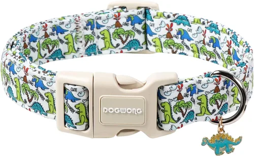 Vista 35 de DOGWONG Collar de perro de San Valentín, collar de perro con estampado de corazones para perros grandes, lindos collares de primavera, hembra