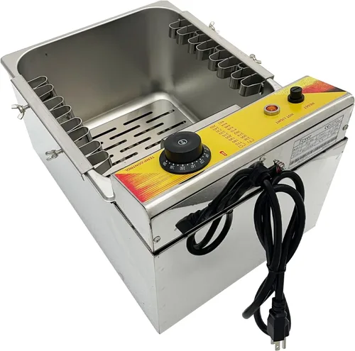 Vista 7 de 12L Queso Hot Dog Sticks Freidora Eléctrica Profunda Perro Máquina Freidora De Perro De Maíz Caliente De Acero Inoxidable Multifuncional Freidora