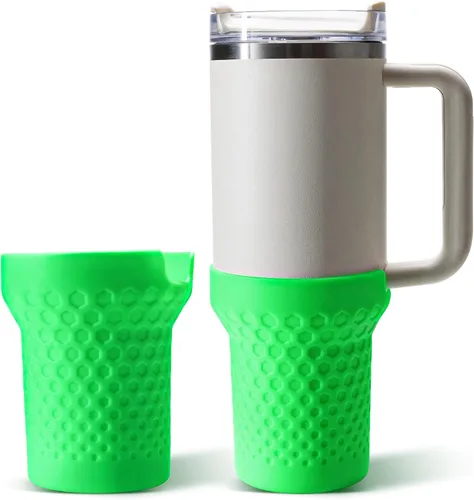 Vista 10 de Thxbag Funda de silicona para Stanley Cup de 30 onzas / 20 onzas, funda negra para botas con accesorios Stanley H2.0 y Quencher Adventure Tumbler