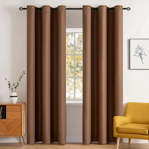 Vista 59 de MIULEE Cortinas opacas para dormitorio o sala de estar, juego de 2 paneles de cortina para ventana con aislamiento térmico y bloqueo de luz