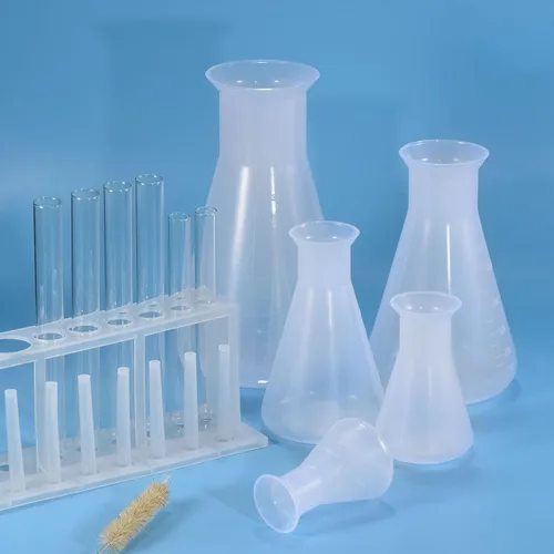 Vista 6 de PATIKIL Frasco Erlenmeyer de plástico de 3.5 fl oz, 1 paquete de frasco cónico de boca ancha para laboratorio, transparente