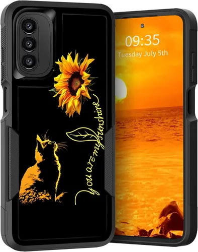 Vista 192 de para Moto G Play 4G 2024, funda de dos capas híbrida resistente y a prueba de golpes, PC duro + silicona suave protectora para Motorola Moto G Play