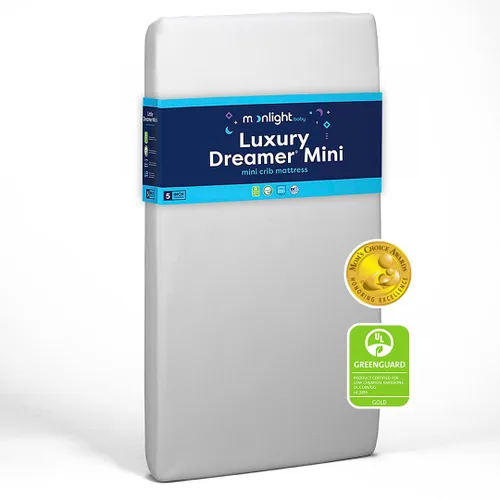Vista 11 de Colchón de espuma para cuna Moonlight Slumber Little Dreamer, doble firmeza, Estándar, Blanco
