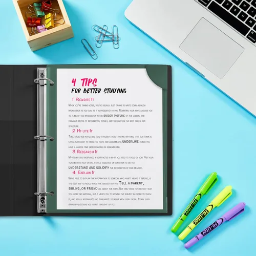 Vista 3 de Avery Bolsillo de carpeta con cierre de esquina para carpetas de 3 anillos, verde salvia con frente transparente, para documentos de 8.5" x 11