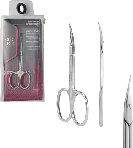 Staleks Pro Expert 50 Tipo 1 Tijeras profesionales para cutículas - Paquete de 1 - Modelo SE-50/1