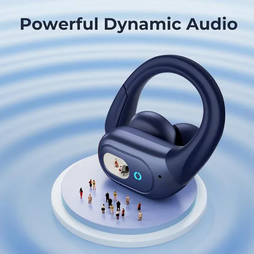 Vista 2 de occiam Active Noise Cancelling Earbuds Wireless Bluetooth Headphones Ear Buds 90Hrs Playback Stereo Bass Earphones with Mic Over-Ear Hooks IPX7 Deep