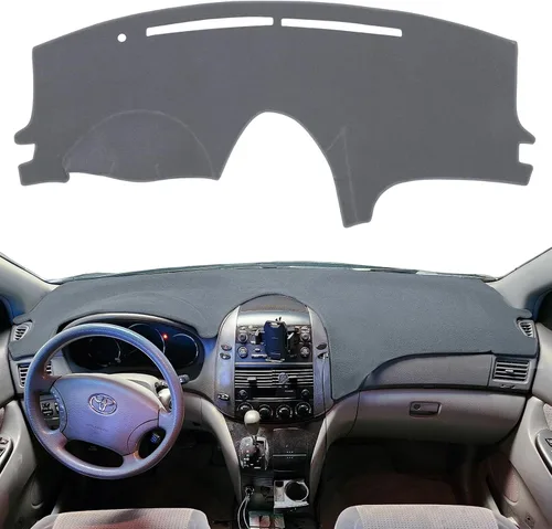 Vista 10 de Protector para tablero de automóvil Compatible con Toyota Sienna 2004 2005 2006 2007 2008 2009 2010 (Beige)