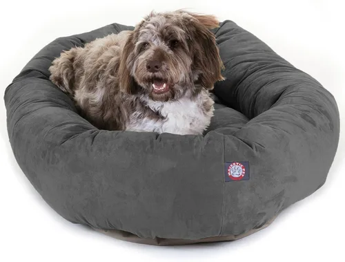 Vista 31 de Majestic Pet Cama para perros pequeños, de 24 pulgadas, mezcla de espuma viscoelástica triturada, de gamuza triturada, lavable, de 24 x 19 x 7