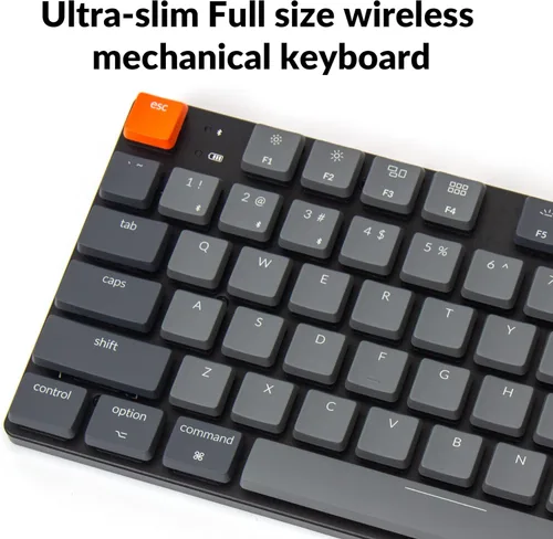 Vista 6 de Keychron K5 SE Teclado mecánico inalámbrico ultradelgado Bluetooth USB con cable diseño de tamaño completo teclado de 104 teclas con interruptor