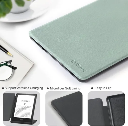 Vista 4 de CoBak Funda inteligente para Kindle Paperwhite de 6.8" de 11ª generación 2021 con función de encendido automático, ligera, delgada, de piel