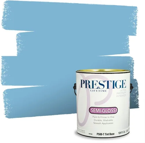 Vista 58 de Prestige Paints. - Base y pintura para exteriores en un solo galón, 1 galón. plano, comparable con Sherwin Williams Topsail.