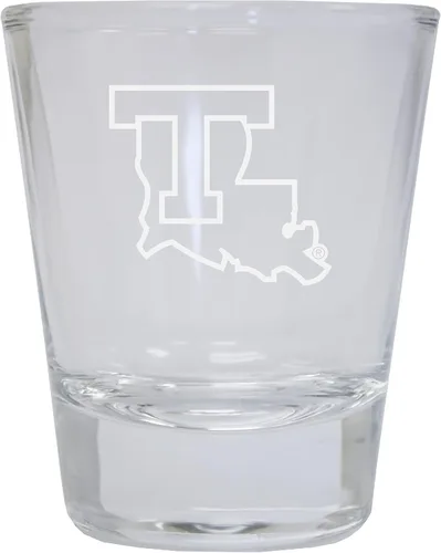 Louisiana Tech Bulldogs - Vaso de chupito redondo grabado de 2 onzas, producto oficial universitario