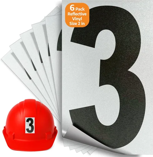 Vista 76 de iSYFIX Calcomanías de vinilo negro número 0 (Zero) – Paquete de 6 calcomanías de 1.5 pulgadas – Calcomanías de alta calidad, fondo reflectante