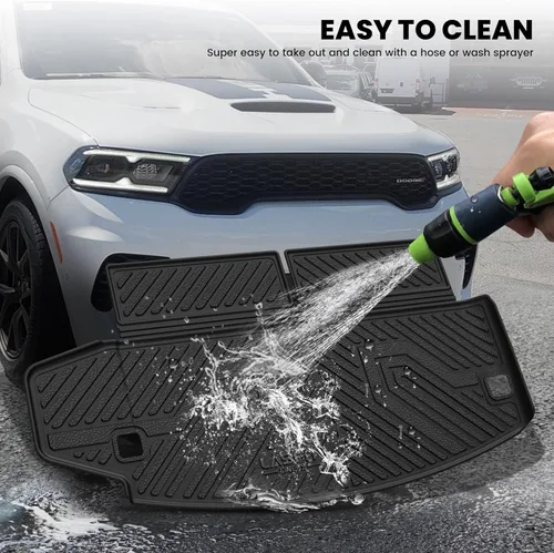 Vista 5 de LASFIT Alfombra de maletero en elastómero termoplástico para camioneta para todo tipo de clima, forro de carga, ajuste personalizado, negro