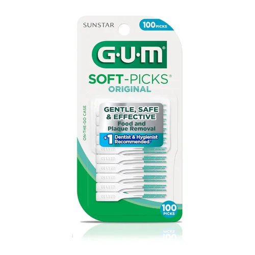 Vista 9 de GUM Soft-Picks Original, Púas dentales fáciles de usar para limpieza de dientes y salud de las encías, cepillos interdentales desechables