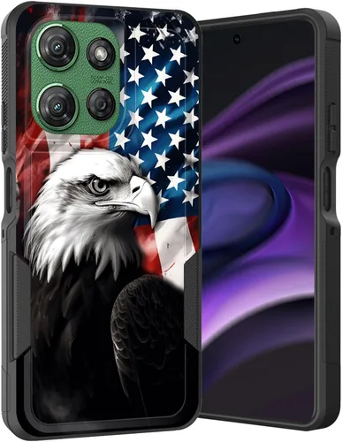 Vista 153 de para Moto G Play 4G 2024, funda de dos capas híbrida resistente y a prueba de golpes, PC duro + silicona suave protectora para Motorola Moto G Play