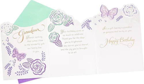 Vista 3 de Hallmark Tarjeta de cumpleaños para la abuela (regalo maravilloso)