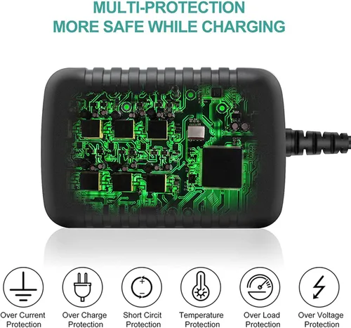 Vista 3 de Cargador de 12 V para Razor 90 E90 Power Core Scooter 12V DC Fuente de alimentación para Razor E95 95 ePunk XLR8R Scooter eléctrico