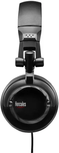 Vista 5 de Hercules HDP DJ45 - Auriculares para DJ con aislamiento de sonido óptimo, acolchado suave, auriculares giratorios y cable en espiral (negro)