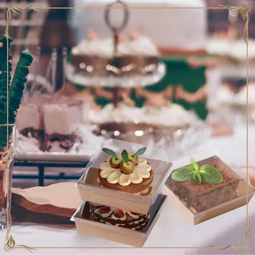 Vista 7 de Paquete de 100 cajas pequeñas de embutidos con tapas transparentes, mini caja de charcutería, contenedores de alimentos desechables, cajas