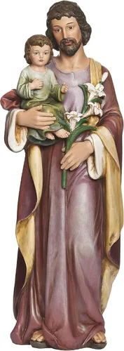 Joseph's Studio by Roman - Figura de San José y el Niño Jesús de 25 pulgadas de alto, colección renacentista, regalo religioso, decoración del hogar